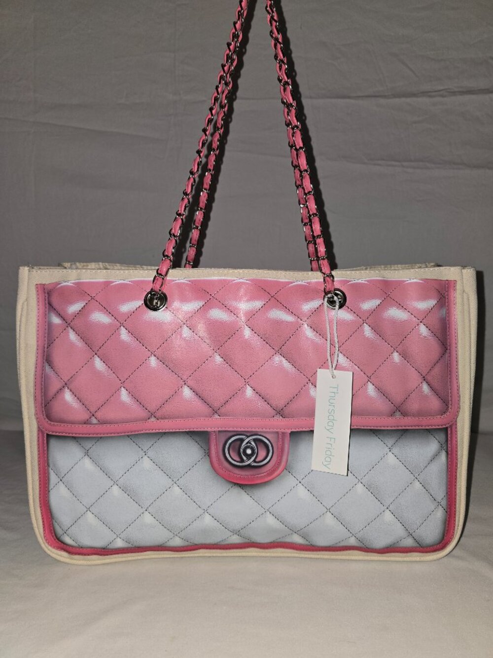 Thursday Friday For Allure Jewels Audrey City Chain Link Tote Bag NEW WITH TAG